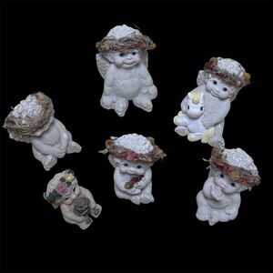 Vintage Dreamsicles Cherubs Includes Love My Teddy Unicorn Pal Set of 6